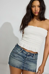 Linen Smocked Tube Top