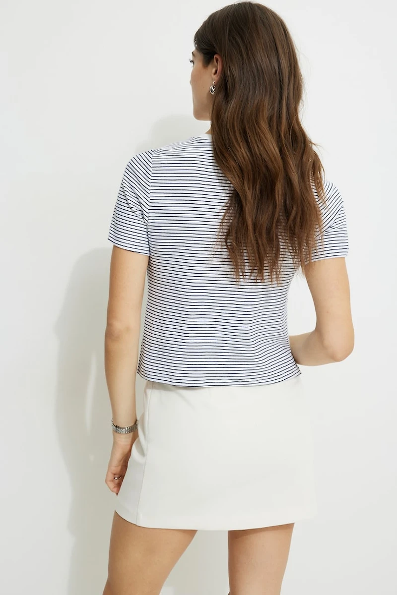 Everyday Striped Heavy Cotton T Shirt