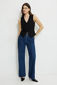 High Rise Wide Leg Trouser Jeans