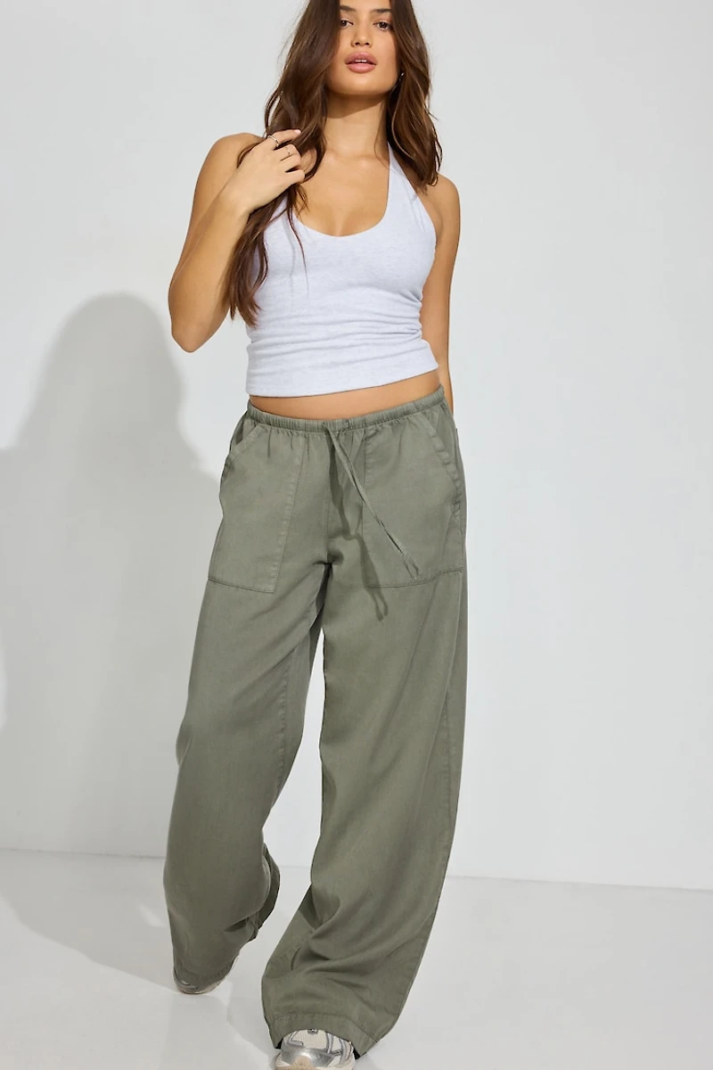 Twill Pull-On Pants