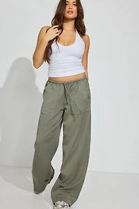 Twill Pull-On Pants