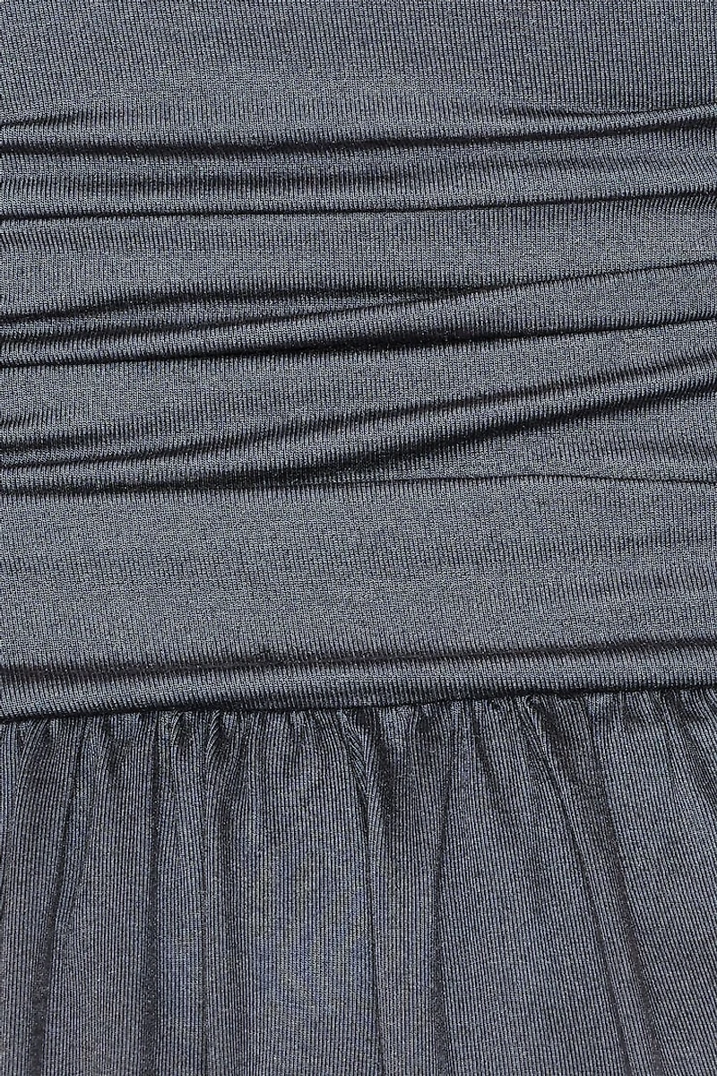 Ruched Drop Waist Romper Dress