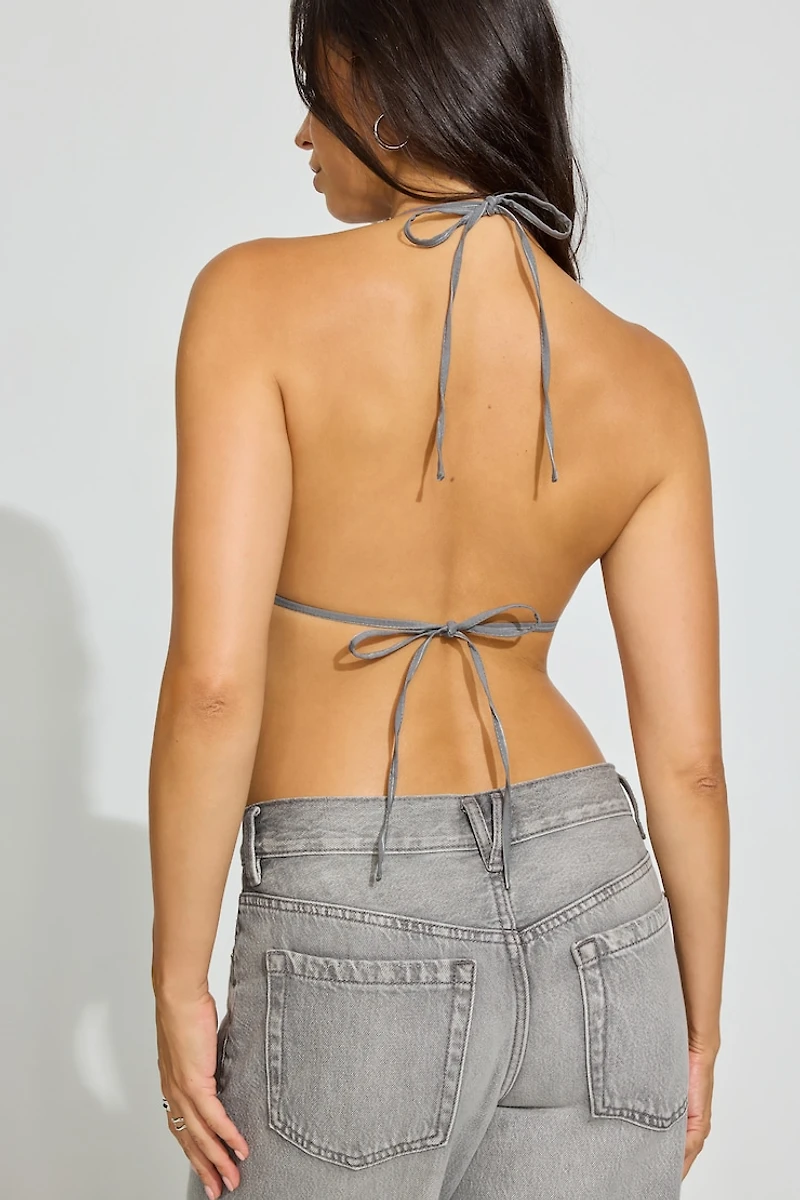 Tie Back Stripe Apron Top