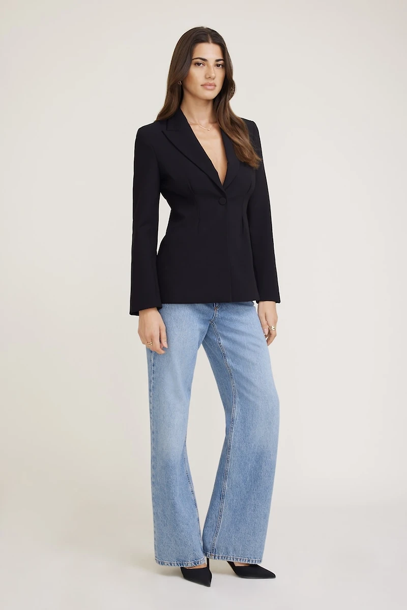 Fitted Single Button Blazer