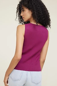 Vera Crewneck Button Up Sweater Vest