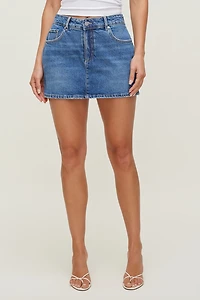 Minijupe-short en denim Gia
