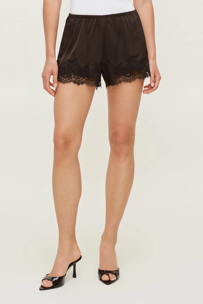 Lace Satin Shorts