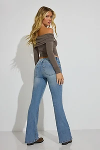 Low Rise Flare Jeans