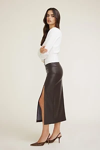 Marlow Faux Leather Midi Skirt