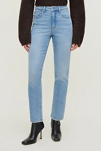 Jean extensible à taille haute et jambe ajustée Frenchie