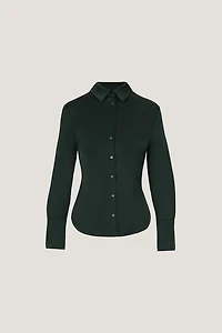 Eva Cinched Satin Shirt