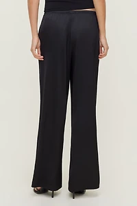 Pantalon en satin à jambe large Leo