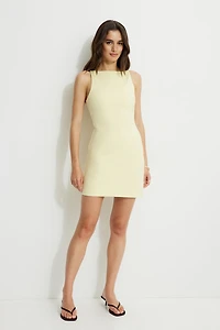 Open Back Ponte Mini Dress