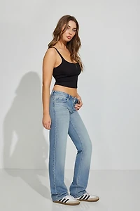Ultra Low Rise Straight Jeans