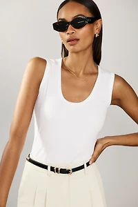 Hallie Ribbed Scoop Tank Top