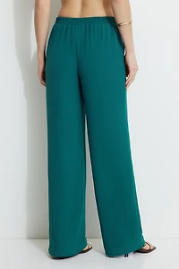 Pantalon à jambe large enfiler