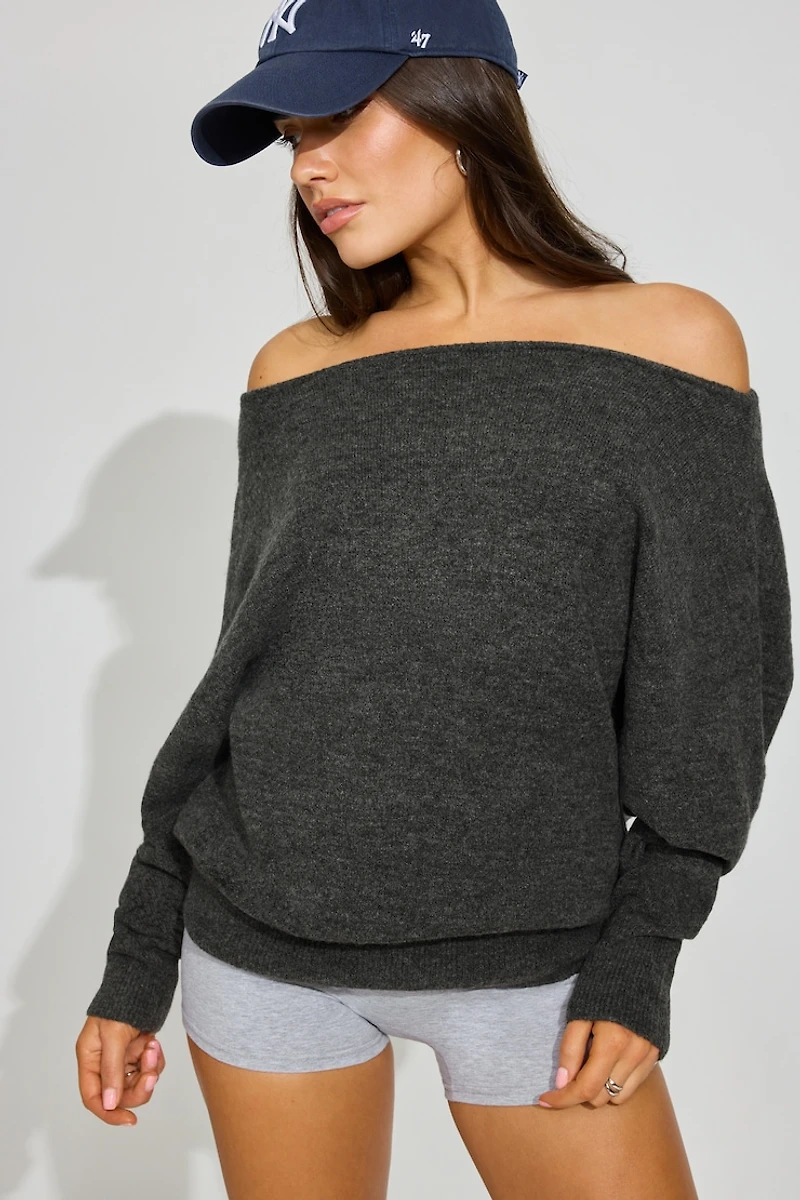 Rory Relaxed Off Shoulder Sweater