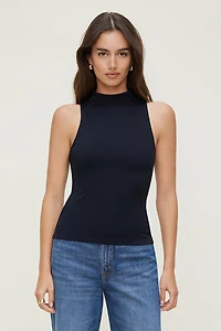 Camisole sculptante à col montant