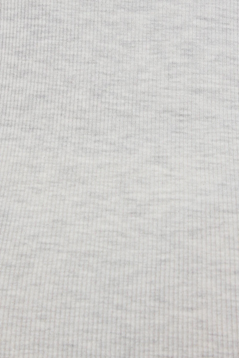 V-Neck Ribbed Mini Dress