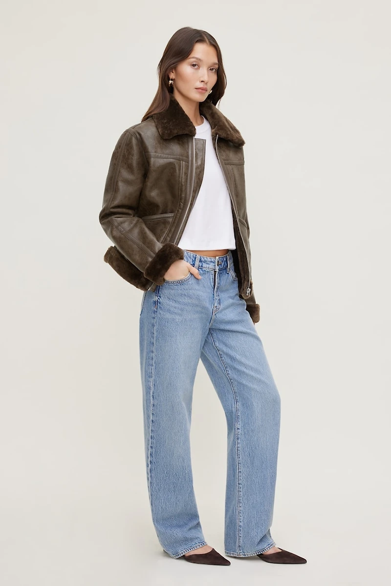 Mika Mid Rise Relaxed Straight Leg Jeans