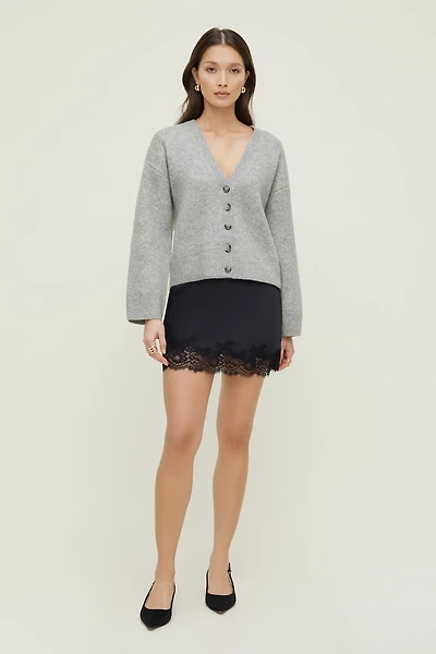 Relaxed V Neck Cardigan