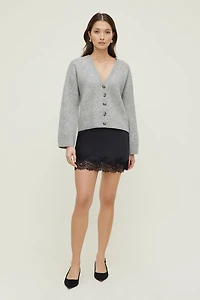 Relaxed V Neck Cardigan