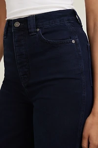 Jean à taille ultra-haute et jambe large colonne Lennon