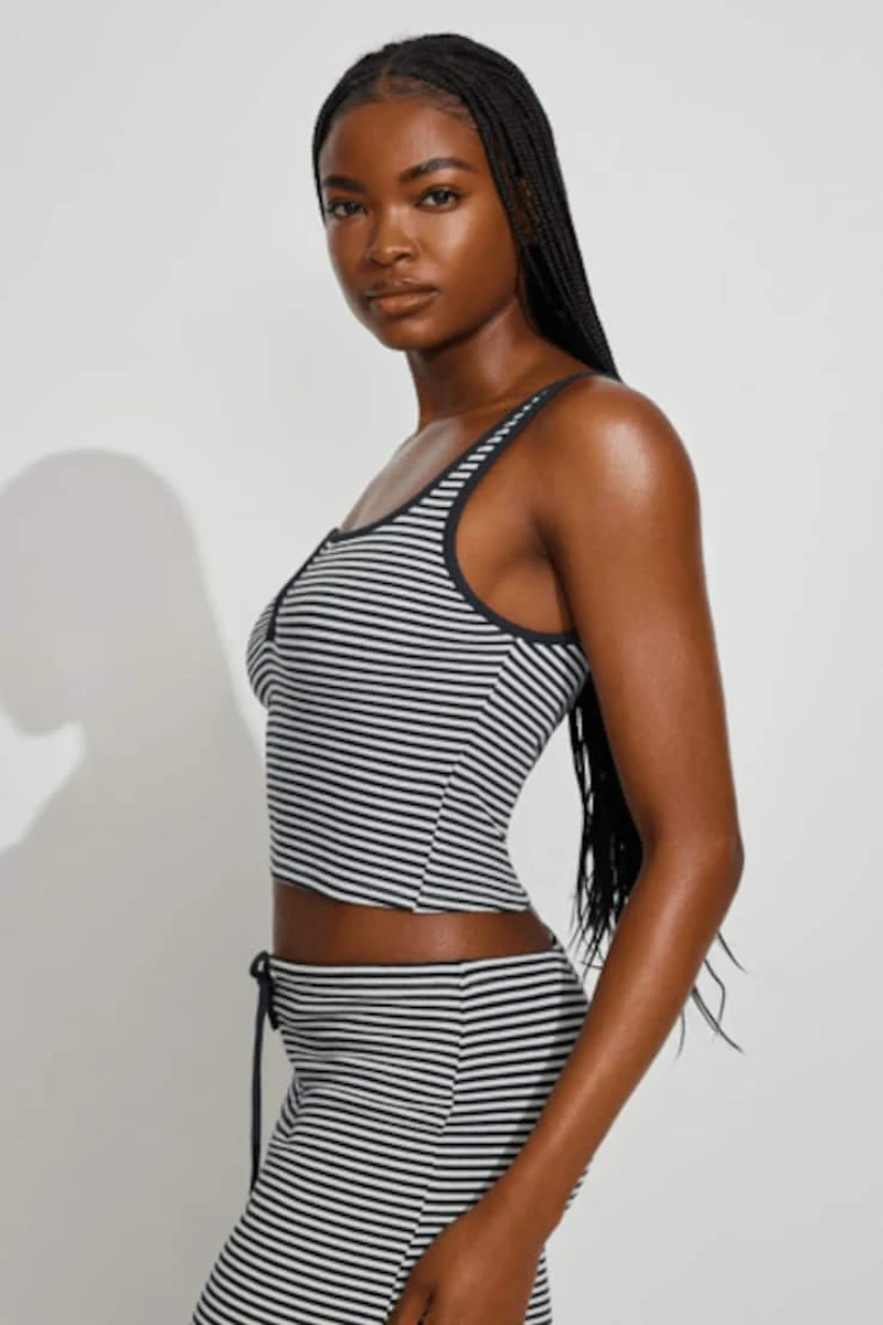 Waffle Henley Tank Top