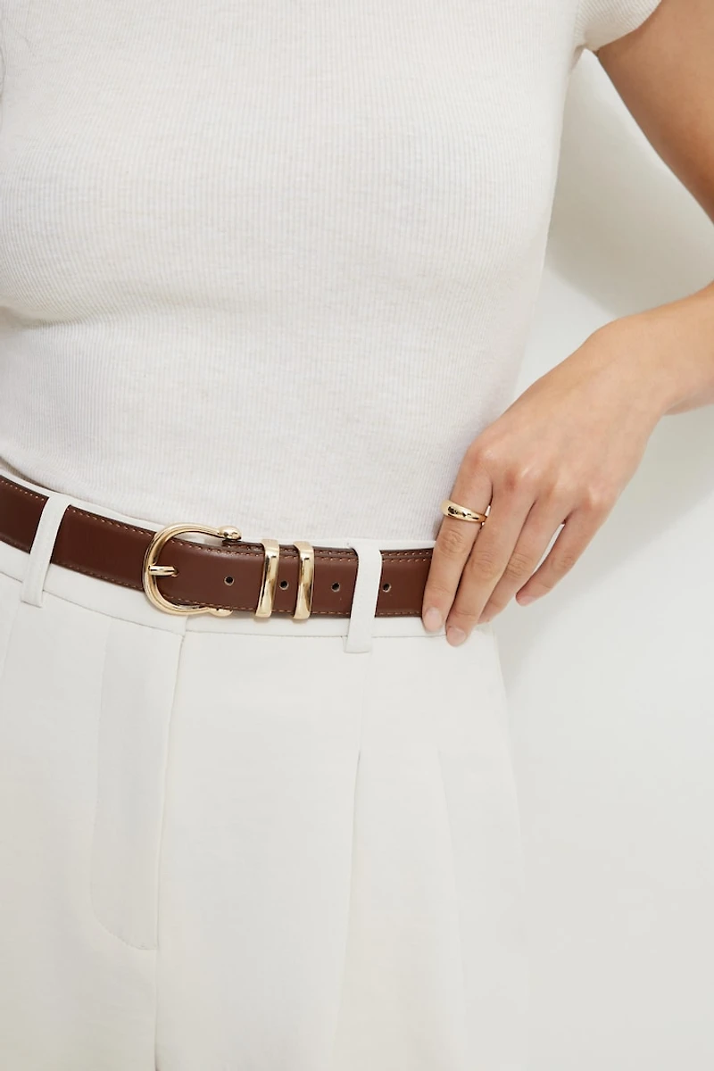 Classic Faux Leather Belt