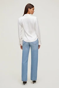 Eva Cinched Satin Shirt