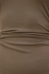 Sheer Mesh Halter Maxi Dress