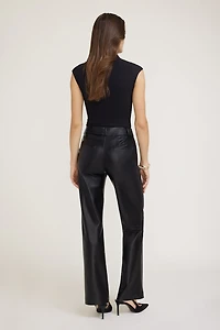 Camelia Straight Leg Faux Leather Pants
