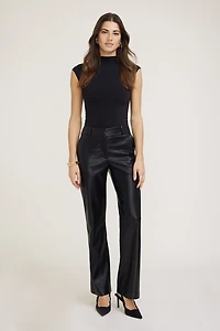 Camelia Straight Leg Faux Leather Pants