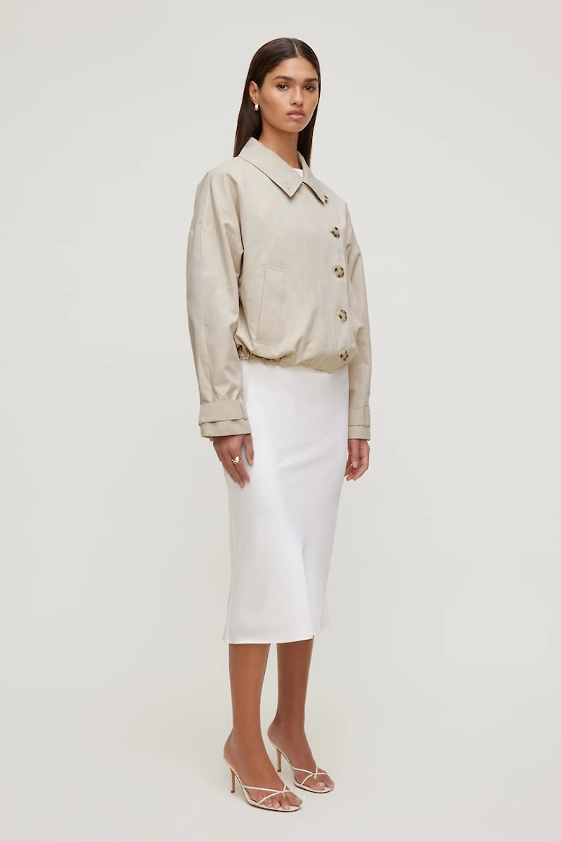 Delila Satin Midi Skirt