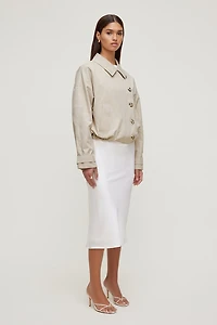 Delila Satin Midi Skirt