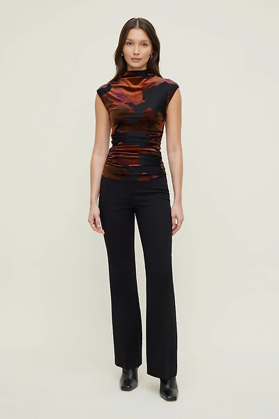 Burnout Cap Sleeve Top