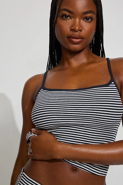 Waffle Scoop Neck Cami Top