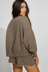 Sweatshirt volumineux à col rond en SoftTerry