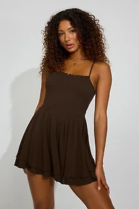 Kenzie Smocked Tiered Romper Dress