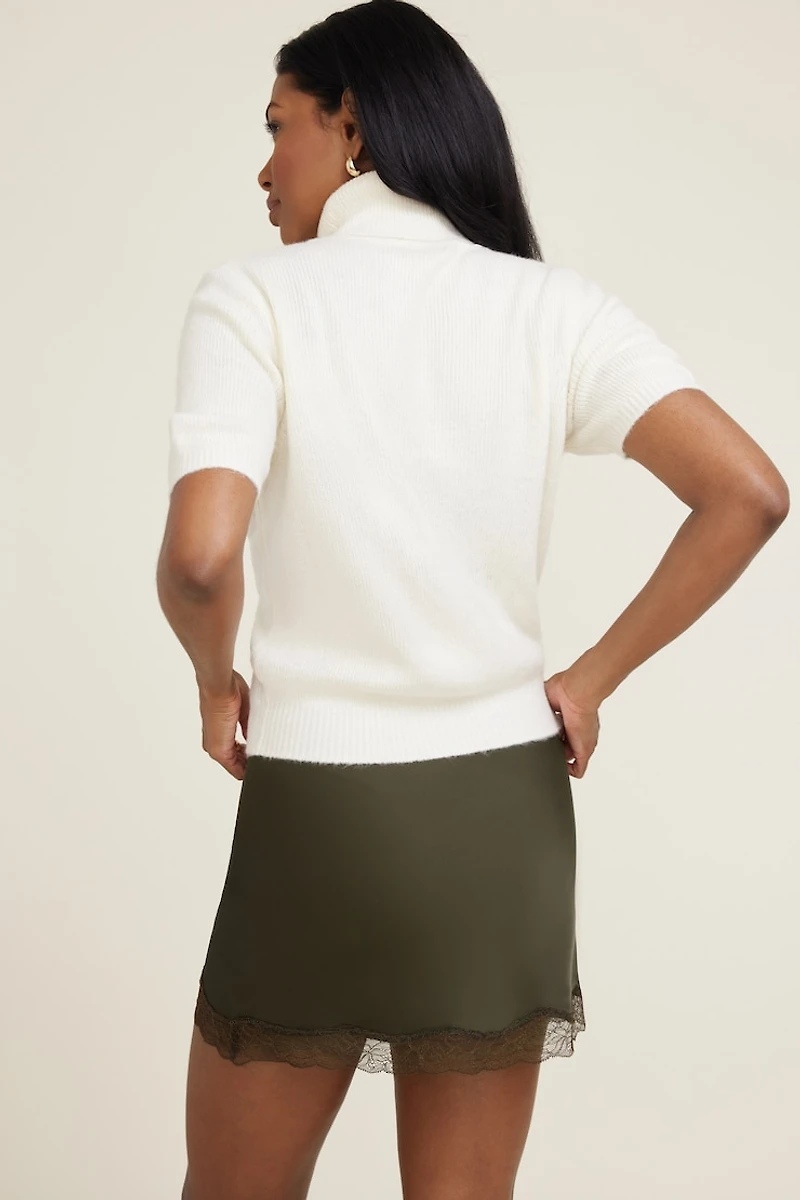Lora Short Sleeve Turtleneck Sweater