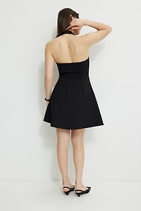 Flared Halter Mini Dress