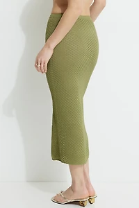 Jupe maxi en pointelle