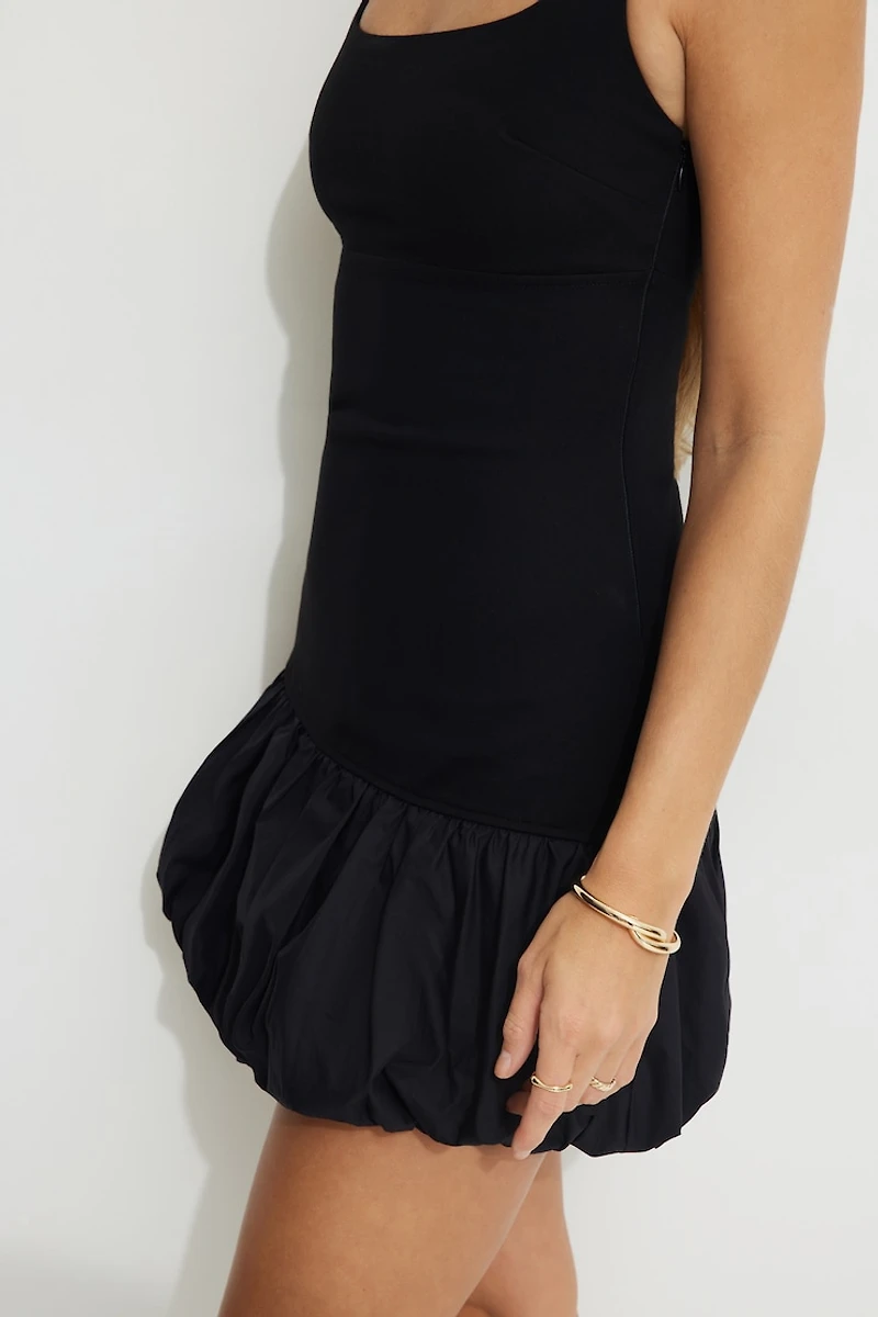 Bubble Mix Media Mini Dress