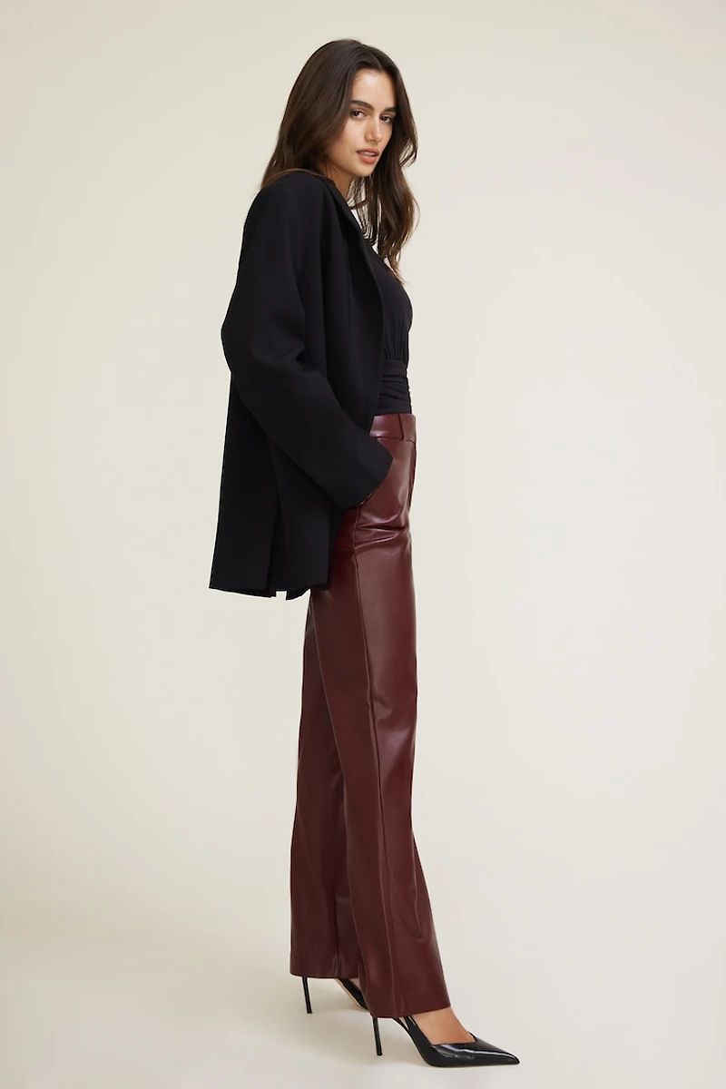 Camelia Straight Leg Faux Leather Pants
