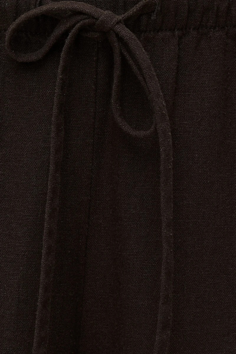 Pantalon en lin à jambe large Leo