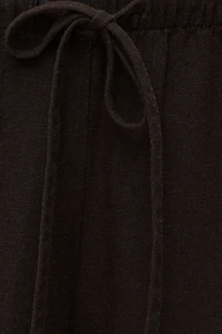 Pantalon en lin à jambe large Leo