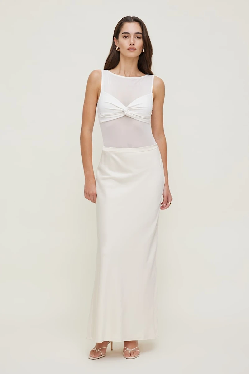 Justaucorps en maille diaphane