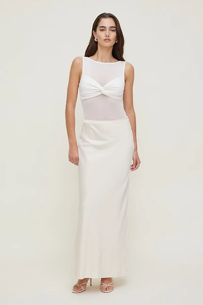 Justaucorps en maille diaphane