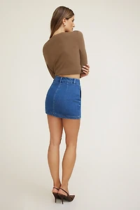 Minijupe-short en denim Josefine