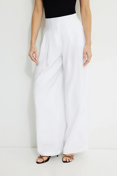Pleated Wide Leg Pants